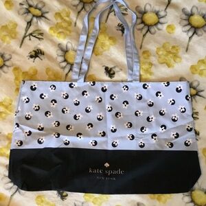 Kate Spade Floral Black and White Tote